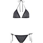 Reduzierte Schwarze Elegante BALMAIN Triangel-Bikinis aus Spitze für Damen Größe XS 