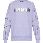 Reduzierte Graue Gestreifte BALMAIN Rundhals-Ausschnitt Herrensweatshirts aus Baumwolle maschinenwaschbar Größe S 
