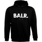 Reduzierte Schwarze Unifarbene BALR. Rundhals-Ausschnitt Herrensweatshirts aus Baumwollmischung mit Kapuze Größe L 