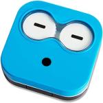 balvi Kontaktlinsenbehälter Emoji Farbe Blau Behälter für Kontaktlinsen, lustiges Emoji-Design in Blau Origineller Kontaktlinsenbehälter für Sie und Ihn Kunststoff 2 x 6,5 x 6,7 cm