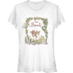 Weiße Blumenmuster Kurzärmelige Bambi T-Shirts aus Baumwolle Größe S 