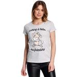 Reduzierte Graue Melierte Bambi T-Shirts für Damen Größe M 