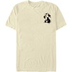 Beige Vintage Kurzärmelige Bambi T-Shirts für Herren Größe L 