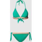 Grüne BANANA MOON Neckholder-Bikinis aus Baumwolle für Damen Größe M 