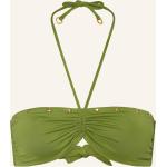 Grüne BANANA MOON Bandeau Bikinitops aus Polyamid ohne Bügel für Damen Größe M 