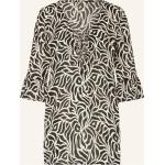 Schwarze Kurzärmelige BANANA MOON V-Ausschnitt Strandkleider aus Viskose für Damen Größe S 