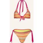 Pinke BANANA MOON Triangel-Bikinis aus Polyamid gepolstert für Damen Größe M 