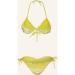 Neonorange BANANA MOON Triangel-Bikinis durchsichtig aus Polyamid ohne Bügel für Damen Größe M 