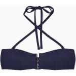 Marineblaue COS Bandeau Bikinitops mit Cutwork mit Bügel für Damen Größe L für den für den Sommer 
