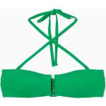 Grüne COS Bandeau Bikinitops mit Cutwork mit Bügel für Damen Größe XS für den für den Sommer 