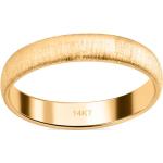 Reduzierte Goldene Minimalistische Goldringe sandgestrahlt aus Gold für Damen zur Hochzeit 