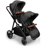 Baninni Doppel-Kinderwagen Duett Luiz – Sitze umwandelbar in eine Babywanne – Einzel- oder Doppelnutzung – von Geburt bis 36 kg – Sitze umkehrbar – grau