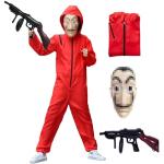 Reduzierte Rote Bankräuber-Kostüme für Kinder 