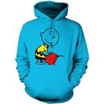 Braune Big Mouth Clothing Banksy Charlie Brown Herrenhoodies & Herrenkapuzenpullover aus Baumwolle Größe XL 