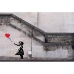 Reduzierte Banksy Poster mit Graffiti-Motiv 