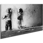 Banksy Kunst "GRAFFITI" auf Leinwand Bild 120x80cm