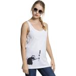 Weiße Banksy T-Shirts für Damen Größe XS für den für den Sommer 