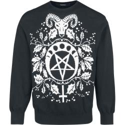 Banned Alternative - Gothic Weihnachtspullover - Pentagram Sweater - XXL - für Männer - Größe XXL - schwarz