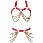 Rote Elegante Damenstrumpfhalter & Damenstrapsgürtel aus Polyester Größe M Große Größen zum Valentinstag 