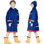 Marineblaue Regencapes für Kinder & Regenponchos für Kinder mit Einhornmotiv aus PVC für Jungen für den für den Frühling 
