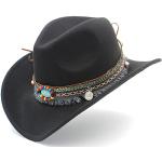 Schwarze Cowboyhüte 52 für Herren Größe XXL 
