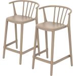 Beige Blanke Design Barhocker & Barstühle aus Kunststoff mit Rückenlehne Breite 50-100cm, Höhe 50-100cm, Tiefe 0-50cm 2-teilig 