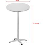 Reduzierte Weiße Runde Runde Tische aus Holz höhenverstellbar Breite 50-100cm, Höhe 50-100cm 