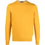 Reduzierte Gelbe Langärmelige BARBA Kaschmir-Pullover aus Kaschmir für Herren Übergrößen für den für den Herbst 