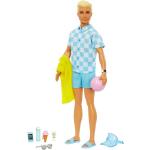 Barbie Anziehpuppe Blonde Ken-Puppe mit Badehose und Strand-Accessoires
