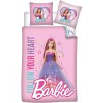Rosa Barbie Kinderbettwäsche aus Baumwolle maschinenwaschbar 