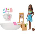 Barbie GJN33 - Wellnesstag Puppe (brünett) und Spi