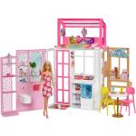 Barbie Haus (klappbar) inkl. Puppe (blond) und Zubehör, Puppenhaus