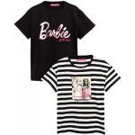 Schwarze Kurzärmelige Barbie Kindersweatshirts aus Baumwolle für Mädchen 