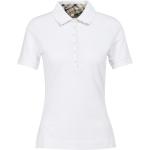 Reduzierte Weiße Bestickte Kurzärmelige Barbour Kurzarm-Poloshirts aus Baumwolle maschinenwaschbar für Damen Größe L für den für den Sommer 