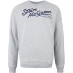 Graue Langärmelige Barbour Steve Mcqueen Rundhals-Ausschnitt Herrensweatshirts aus Baumwolle Größe XL 