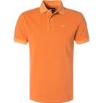 Orange Bestickte Kurzärmelige Barbour Kurzarm-Poloshirts mit Knopf für Herren Größe M 