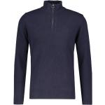Marineblaue Barbour Stehkragen Pullover mit Ellenbogen Patches mit Reißverschluss aus Wolle für Herren Größe XL für den für den Herbst 
