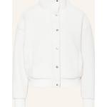 Weiße Barbour Stehkragen Damensweatshirts mit Reißverschluss aus Baumwolle Größe M 