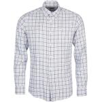 Weiße Karo Barbour Button Down Kragen Hemden mit Button-Down-Kragen mit Knopf für Herren für den für den Frühling 