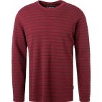 Rote Langärmelige Gestreifte Barbour T-Shirts aus Jersey für Herren Größe 3 XL - versandkostenfrei 