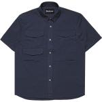 Blaue Oversize Barbour T-Shirts aus Nylon für Herren 