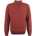 Reduzierte Ziegelrote Gepunktete Barbour Herrensweatshirts mit Reißverschluss aus Wolle Größe S 