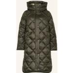Dunkelgrüne Gesteppte Barbour Damensteppmäntel & Damenpuffercoats aus Polyamid mit Kapuze Größe M für den für den Winter 