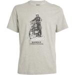 Graue Vintage Kurzärmelige Barbour Steve Mcqueen T-Shirts aus Baumwolle für Herren Größe XL 