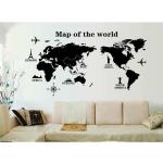 Reduzierte Wandtattoos Weltkarte mit Weltkartenmotiv 