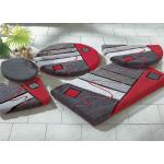 Rote bader Badgarnitur Sets aus Textil maschinenwaschbar 