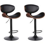 Reduzierte Schwarze Vintage Kauf-Unique Barhocker & Barstühle aus Kunstleder höhenverstellbar Breite 0-50cm, Höhe 100-150cm, Tiefe 0-50cm 2-teilig 
