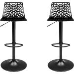 Reduzierte Schwarze Kauf-Unique Barhocker & Barstühle aus Kunststoff Breite 0-50cm, Höhe 100-150cm, Tiefe 0-50cm 2-teilig 
