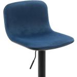 Mitternachtsblaue Kauf-Unique Barhocker & Barstühle aus Samt gepolstert Breite 0-50cm, Höhe 50-100cm, Tiefe 0-50cm 2-teilig 