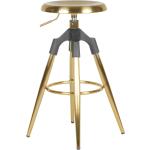 Goldene Wohnling Runde Barhocker & Barstühle aus Metall Breite 50-100cm, Höhe 50-100cm, Tiefe 50-100cm 
